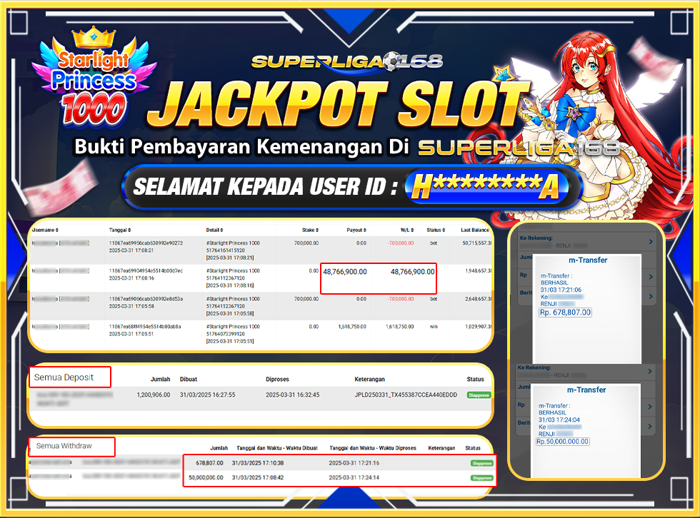 SUPERLIGA168 JACKPOT STARLIGHT PRINCESS 1000 Rp.50.678.807